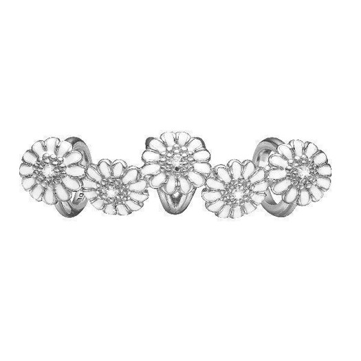 Christina Jewelry - Sølv charm White Marguerites Quintet 630-S112WHITE