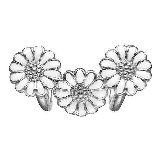 Christina Jewelry - Sølv charm White Marguerites Trinity 630-S116WHITE