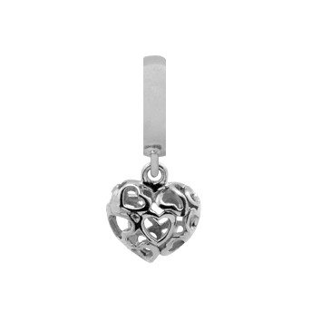 Christina Collect sølv  charms Heart beat Love 610-S25