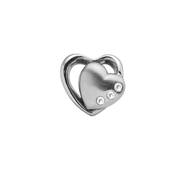 Christina Collect sølv charm - Topaz 2-hearts - 630-S60