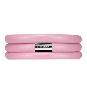 Christina Collect læder armbånd - Pink
