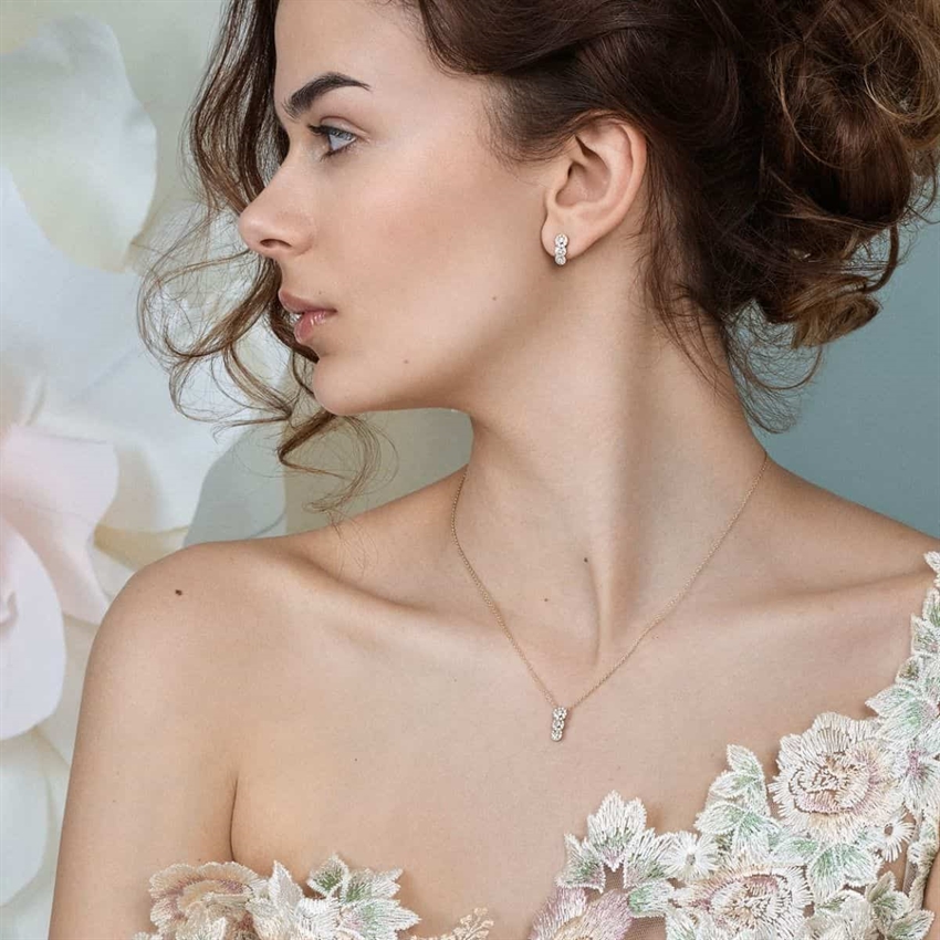 Dutchess - Diamant vedhæng i 14 kt guld