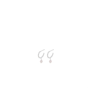 Pernille Corydon - Cloudy Rose Hoops i sølv e-061-s