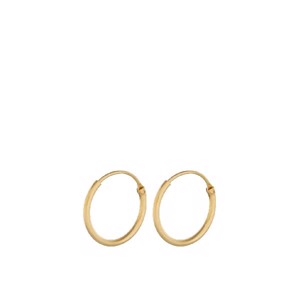 Pernille Corydon Tiny Plain hoops - e-137-gp