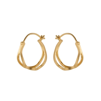 Pernille Corydon Stream Hoops i forgyldt e-459-gp
