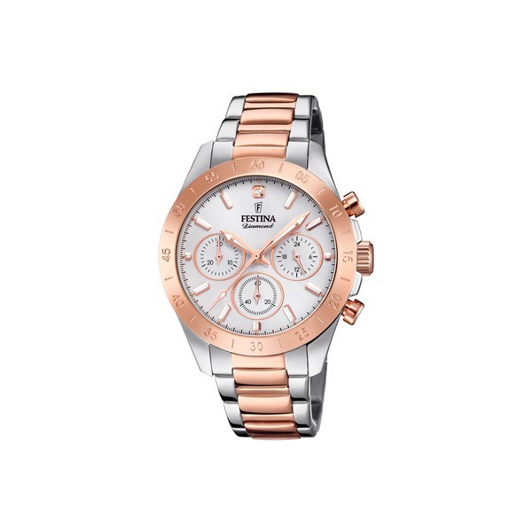 Billede af Festina - Boyfriend Collection Diamond i rosa bi-color m. sølv skive