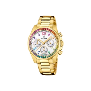 Festina Rainbow Dameur ur m farvede zirkonia F20609/2