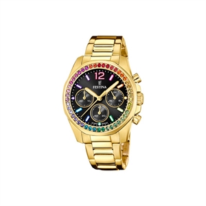 Festina Rainbow Dameur ur m farvede zirkonia F20609/3