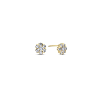 Fleur diamant øreringe i 14 kt guld Ø2452