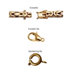 De forskellige låse på halskæder