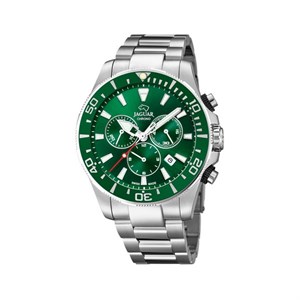 Jaguar - Herre Chronograf ur i stål med grøn skive
