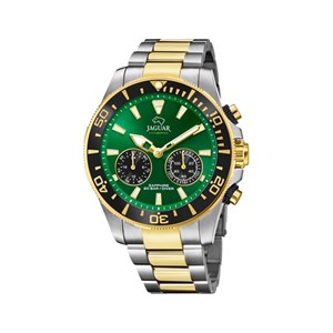 Jaguar - Herre Hybrid Diver ur i bi-color stål med grøn skive