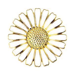 Lund Copenhagen - Marguerit Broche / vedhæng i forgyldt sølv (36mm)