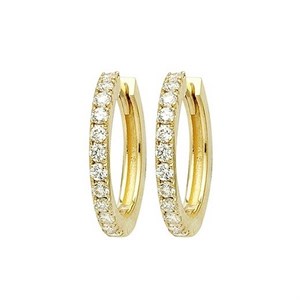 Perá creoler fra NURAN  i 14kt guld. 0,48ct Ø2500rg