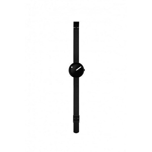 Picto ur - Sort skive, mat IP stål mesh lænke - 30 mm - 43360-1012