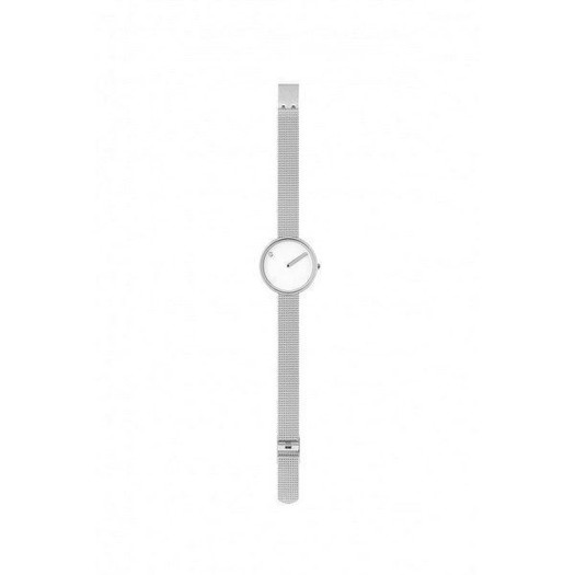Picto - hvid skive og stål mesh lænke Ø 30 mm - 43363