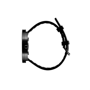 Picto ure - Sort stål med sort silikone rem - 40 mm.