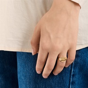 Pernille Corydon - Ocean ring i forgyldt sølv model