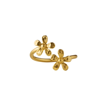 Pernille Corydon Wild Poppy ring i forgyldt sølv