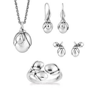 Flower Bud smykker fra Rabinovich - sølv smykker med form som blomsterknop