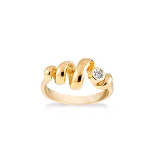 Rabinovich Curly Diva - Forgyldt ring med zirkonia 69720325