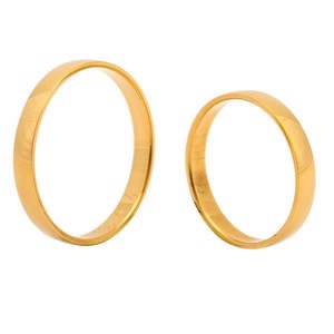 Vielsesringe - 8 til 14 kt. guld ringe med blank overflade i 3mm