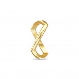 Spinning jewelry forgyldt sølv ring - Crossing gold paths