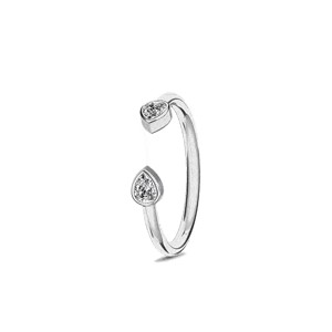 Spinning Jewelry rhodineret sølv ring - TEARDROP RING - 369-21