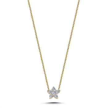 Stella diamant vedhæng i 14 kt guld V2441-021rg
