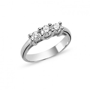 14 kt. Tria hvidguld ring med diamanter fra 0,16-0,64 ct.