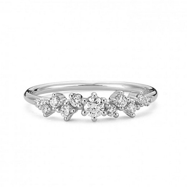 Twinkle diamant ring i 14 kt hvidguld | A2122