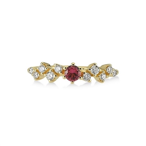 Twinkle pink turmalin ring i 14 kt guld | A2120 TU 016