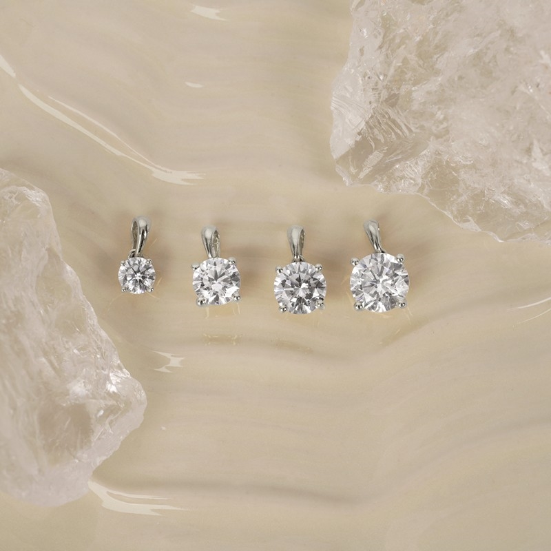LUXURY Vedhæng i 14 kt hvidguld med lab-grown diamant 0,25-1,0 ct