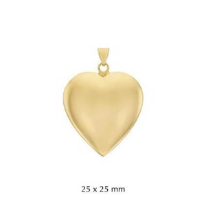 Hjerte guldvedhæng 8-14 karat guld hjerte-2525