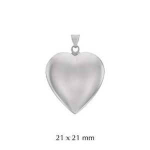 BNH - Hjerte vedhæng i sølv (XLarge)