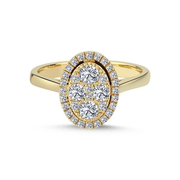 Posh ring i 14 kt guld med i alt 0,64 ct  NURAN R1046