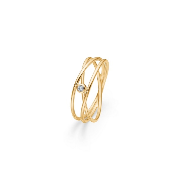 Diamond nest ring i 14 karat guld fra Mads Z 1541095