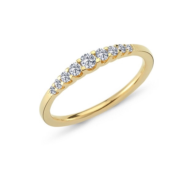 14kt Empire Diamantring i guld med 0,24ct