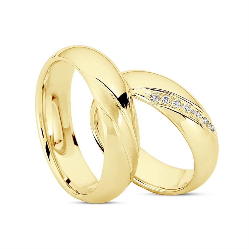 Vielsesringe i 8-14 kt guld fra Nuran A3573