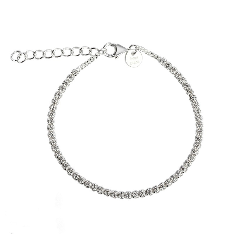  Aqua Dulce - Dagny Tennis Bracelet i sterlingsølv