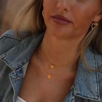 Beach-halskæden i forgyldt sterlingsølv